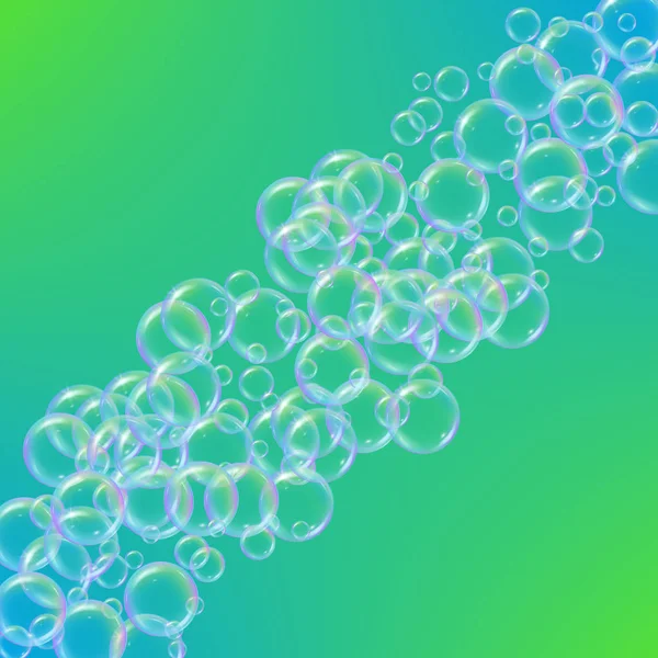 Шампунь пузырьки на градиентном фоне — стоковый вектор