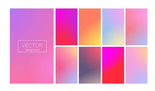 Gradiente moderno conjunto fondo abstracto — Vector de stock