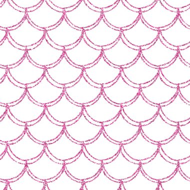 Altın glitter mermaid kuyruk seamless modeli