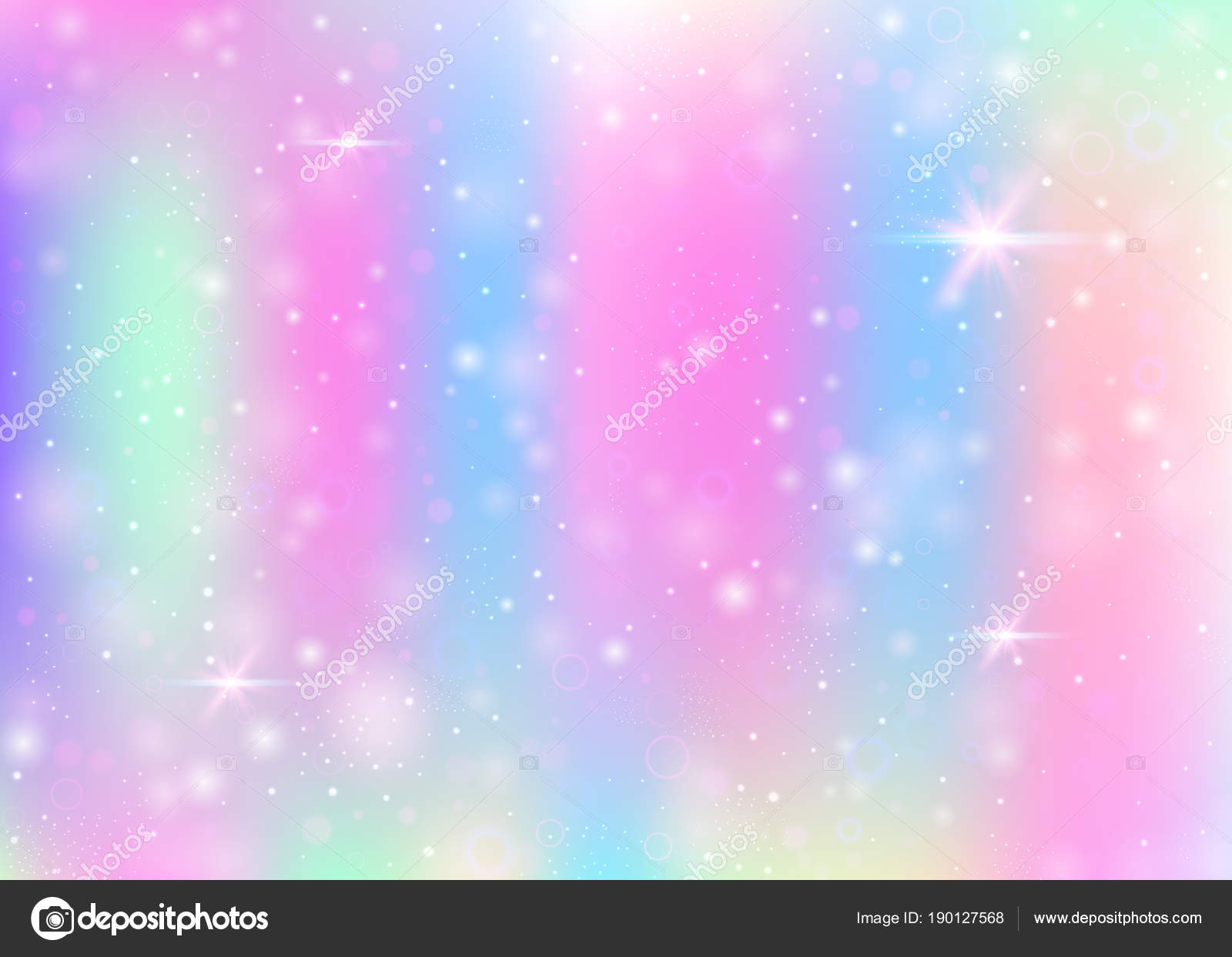 Unicorn Background With Rainbow Mesh Stock Vector C Olga Hmelevska