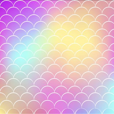 Balık ölçek ve deniz kızı arka plan