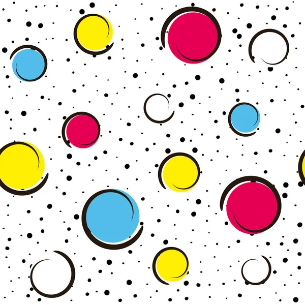 Arte pop fondo de confeti colorido — Vector de stock