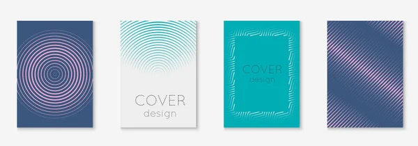 Minimalistic cover template set with gradients — Stock Vector