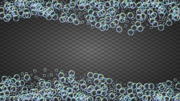 Schampo bubblor på tonad bakgrund — Stock vektor
