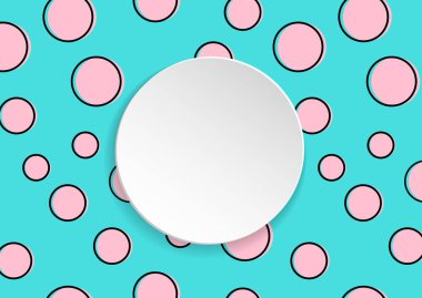 Pop art renkli arka plan. Büyük renkli noktalar ve circ