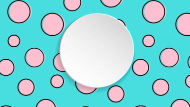 Pop art renkli arka plan. Büyük renkli noktalar ve circ