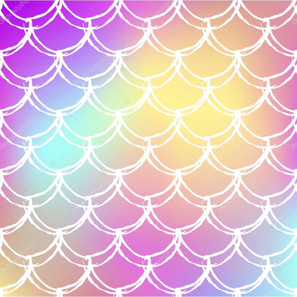 Fish scale and mermaid background