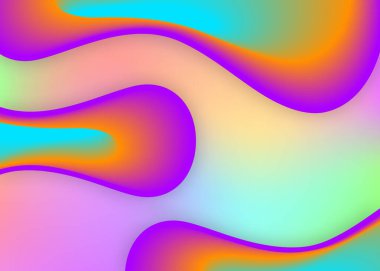 Sıvı şekilli ve elementli akışkan dinamik arkaplan.