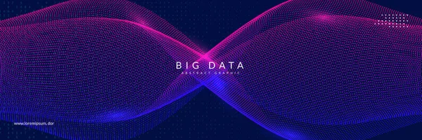 Big data leren. Digitale technologie abstract — Stockvector