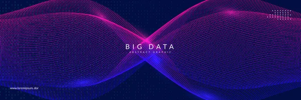 Apprendimento dei big data. Tecnologia digitale astratta — Vettoriale Stock