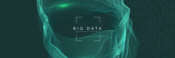 Fond Big Data. Technologie numérique abstraite — Image vectorielle