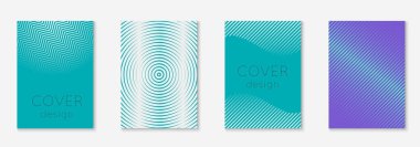 Broşürü en küçük moda kapağı olarak ayarla. Çizgi geometrik ögesi.