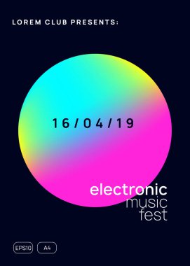 Yaz müziği için afiş ve broşür.