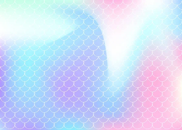 Fond de sirène holographique avec des échelles de gradient. — Image vectorielle