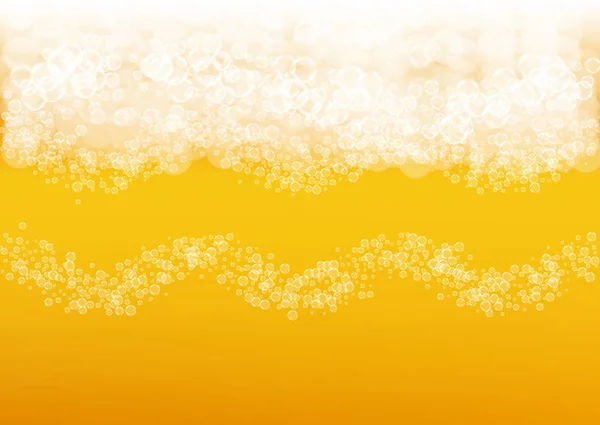 El yapımı bira arka planı. Bira sıçraması. Oktoberfest köpüğü. — Stok Vektör