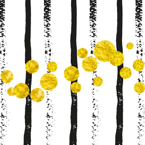 Gold-Glitzerkonfetti mit Punkten — Stockvektor
