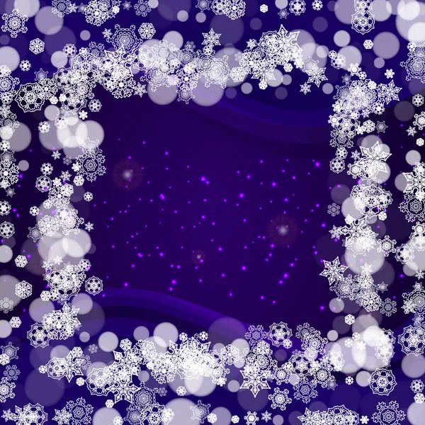 Jul och nyår ultravioletta snöflingor — Stock vektor