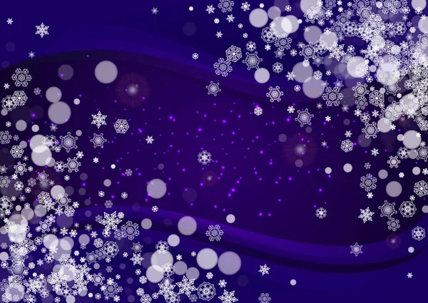 Noël et Nouvel An ultra violet flocons de neige — Image vectorielle