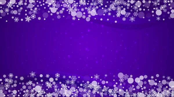 Weihnachten und Neujahr ultraviolette Schneeflocken — Stockvektor