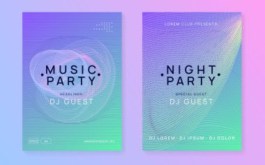 Neon Trance parti broşürü. Elektro dans müziği. Elektronik ses. Kulüp DJ posteri. Tekno festivali etkinliği.