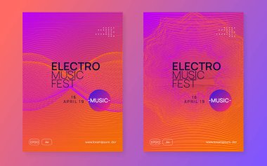 Neon Club broşürü. Elektro dans müziği. Trance parti DJ 'i. Elektronik ses festivali. Tekno olay posteri.