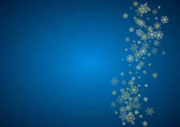 Navidad y Año Nuevo copos de nieve — Vector de stock