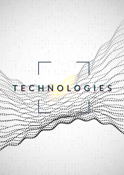 Tecnología digital fondo abstracto. Inteligencia artificial, aprendizaje profundo y concepto de big data. — Archivo Imágenes Vectoriales