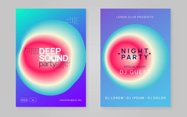 Yaz müziği için afiş ve broşür.