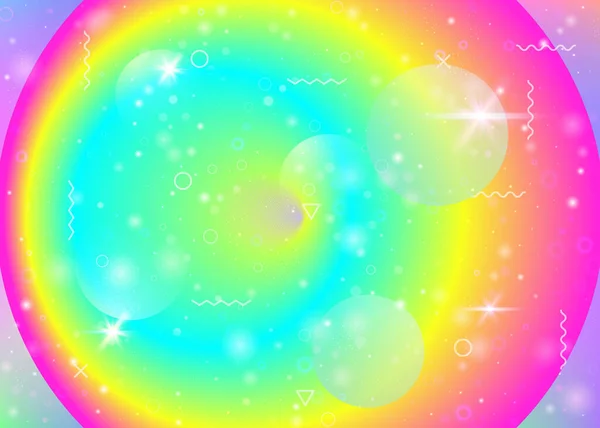 Gradientes vibrantes no fundo do arco-íris. Fluido dinâmico holográfico. Holograma Cosmos. — Vetor de Stock