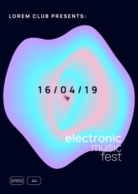 Yaz müziği için afiş ve broşür.