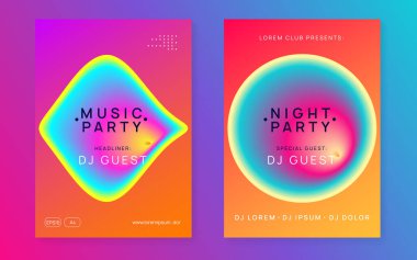 Yaz müziği için afiş ve broşür.