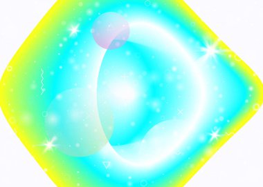 Gökkuşağı arkaplanı ve canlı gradyanlar. Holografik dinamik sıvı. Kozmos hologramı.