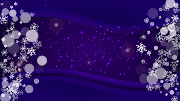 Natal e Ano Novo ultra violeta flocos de neve —  Vetores de Stock
