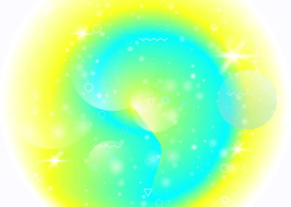 Радужный фон с яркими градиентами. Голографическая динамическая жидкость. Голограмма Космоса. — стоковый вектор