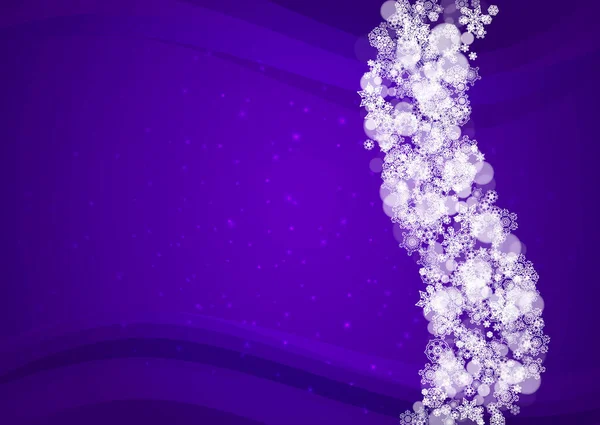 Natale e Capodanno fiocchi di neve ultra viola — Vettoriale Stock