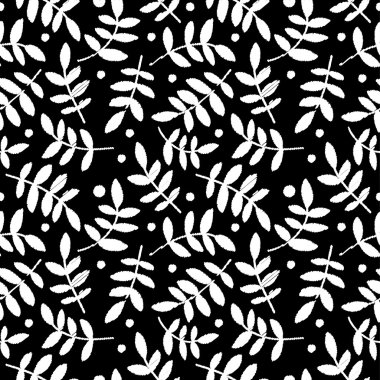 Sorunsuz vektör arka plan dekoratif yaprakları ile. Yazdırın. Kumaş tasarımı, duvar kağıdı.