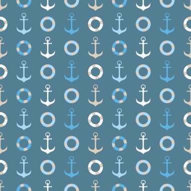 Çapalarla dikişsiz vektör deseni. Yazdırma. Arka planı tekrarlıyorum. Kumaş tasarımı, duvar kağıdı.