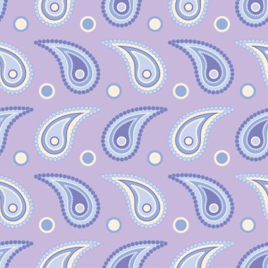 Paisley ile etnik boho sorunsuz desen. Arka planı tekrarlıyorum. Kumaş tasarımı, duvar kağıdı.