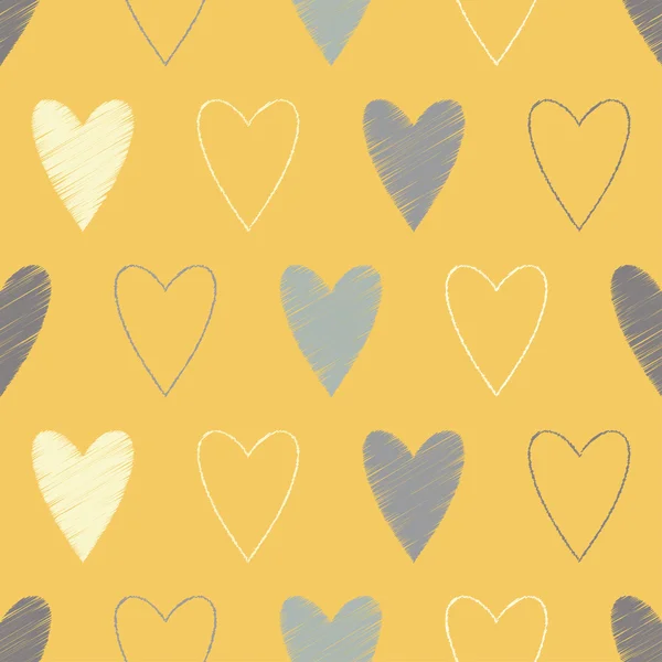 Бесшовный векторный фон с декоративными сердцами. Печать. Плакат "Любовь". Дизайн одежды, обои . — стоковый вектор