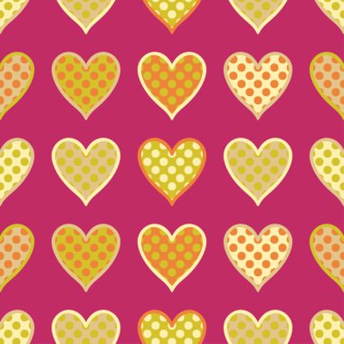 Sorunsuz vektör arka plan dekoratif yürekleri. Yazdırın. Poster aşk. Kumaş tasarımı, duvar kağıdı.