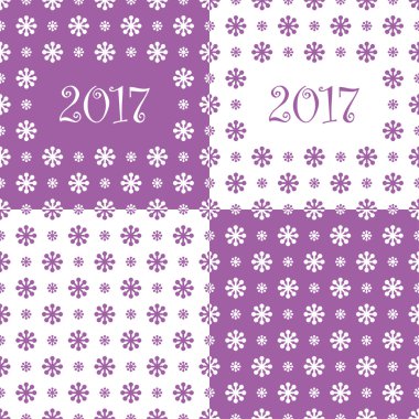 4 sorunsuz kış arka planlar kümesi. Yeni yıl. Yazdırın. Yinelenen arka plan. Kumaş tasarımı, duvar kağıdı.