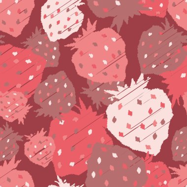 Dekoratif çilek ile Seamless modeli. Meyve. Yazdırın. Yinelenen arka plan. Kumaş tasarımı, duvar kağıdı.