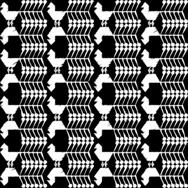 Dekoratif Kuş ile sorunsuz vektör arka plan. Kumaş tasarımı, duvar kağıdı.