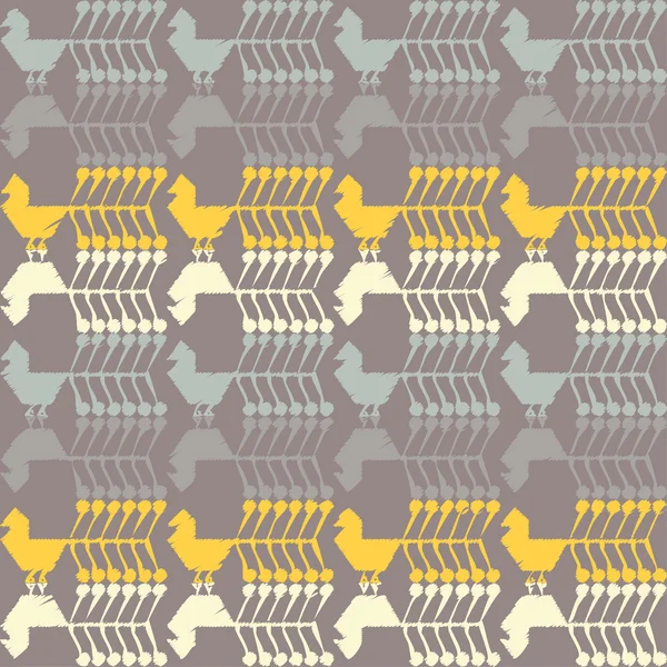 Seamless vector background with decorative birds. Cloth design, wallpaper. — ストックベクタ
