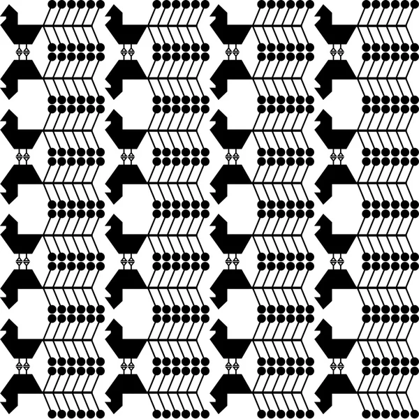 Dekoratif Kuş ile sorunsuz vektör arka plan. Yazdırın. Yinelenen arka plan. Kumaş tasarımı, duvar kağıdı.