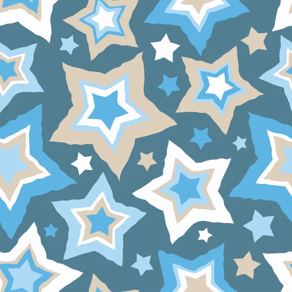 Fondo de vector sin costuras con estrellas decorativas. Impresión. Diseño de tela, papel pintado . — Vector de stock