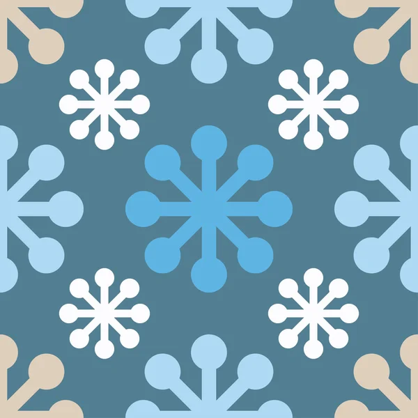 雪の結晶のシームレスな背景。印刷します。背景の繰り返し。布のデザイン、壁紙. — ストックベクタ