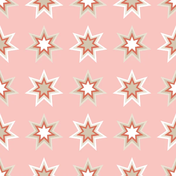 Seamless vector background with decorative stars. Print. Cloth design, wallpaper. — Stock Vector