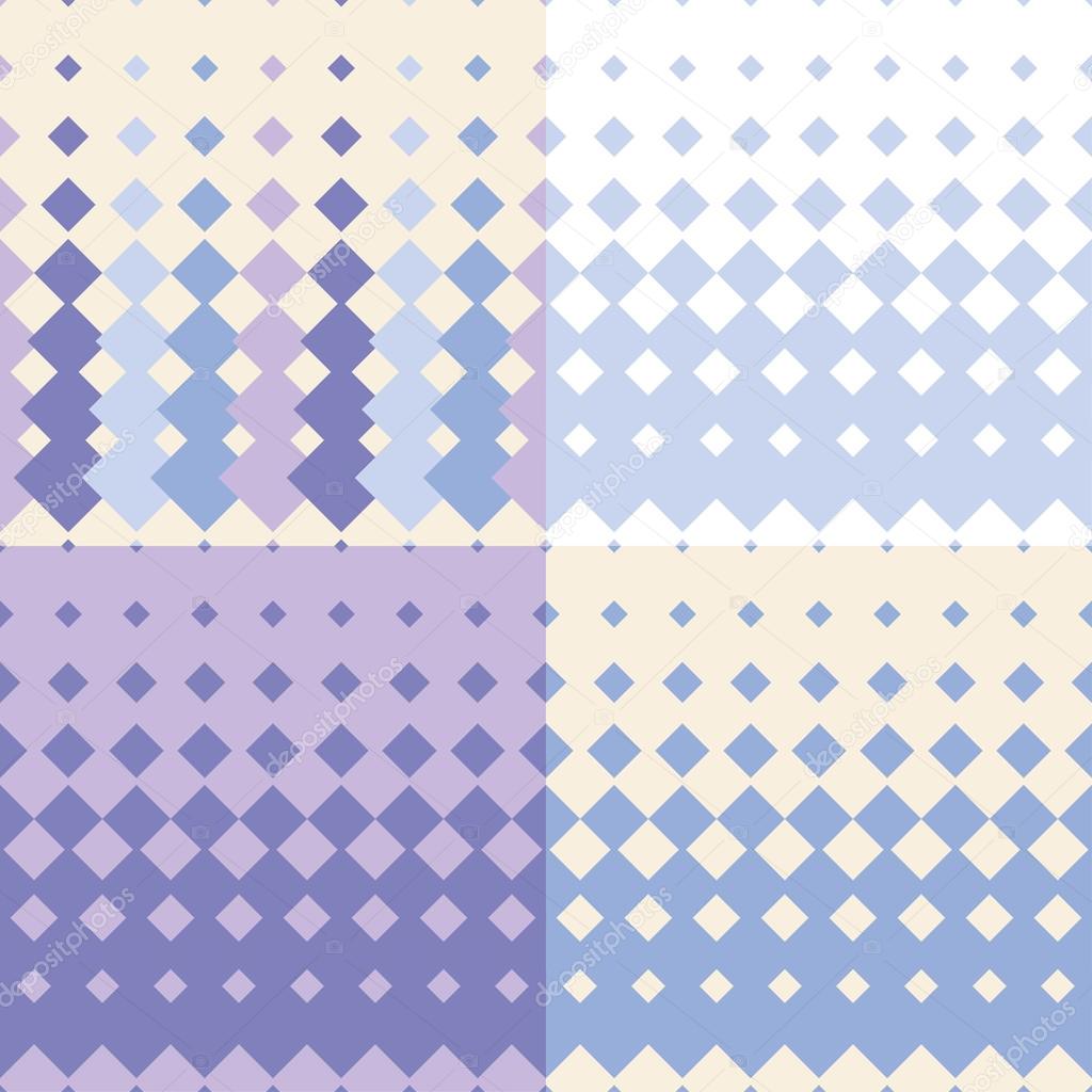 Set of 4 seamless vector backgrounds with abstract geometric pattern. Print. Repeating background. Cloth design, wallpaper.