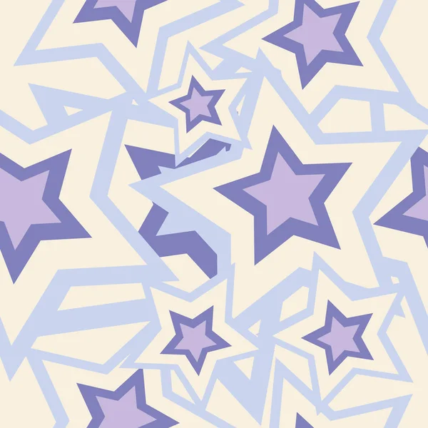 Fondo de vector sin costuras con estrellas decorativas. Impresión. Diseño de tela, papel pintado . — Archivo Imágenes Vectoriales